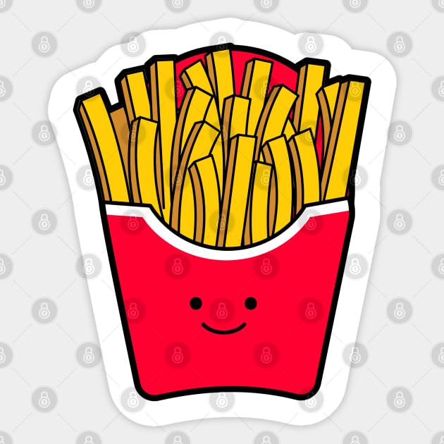 French Fries Sticker by stokedstore